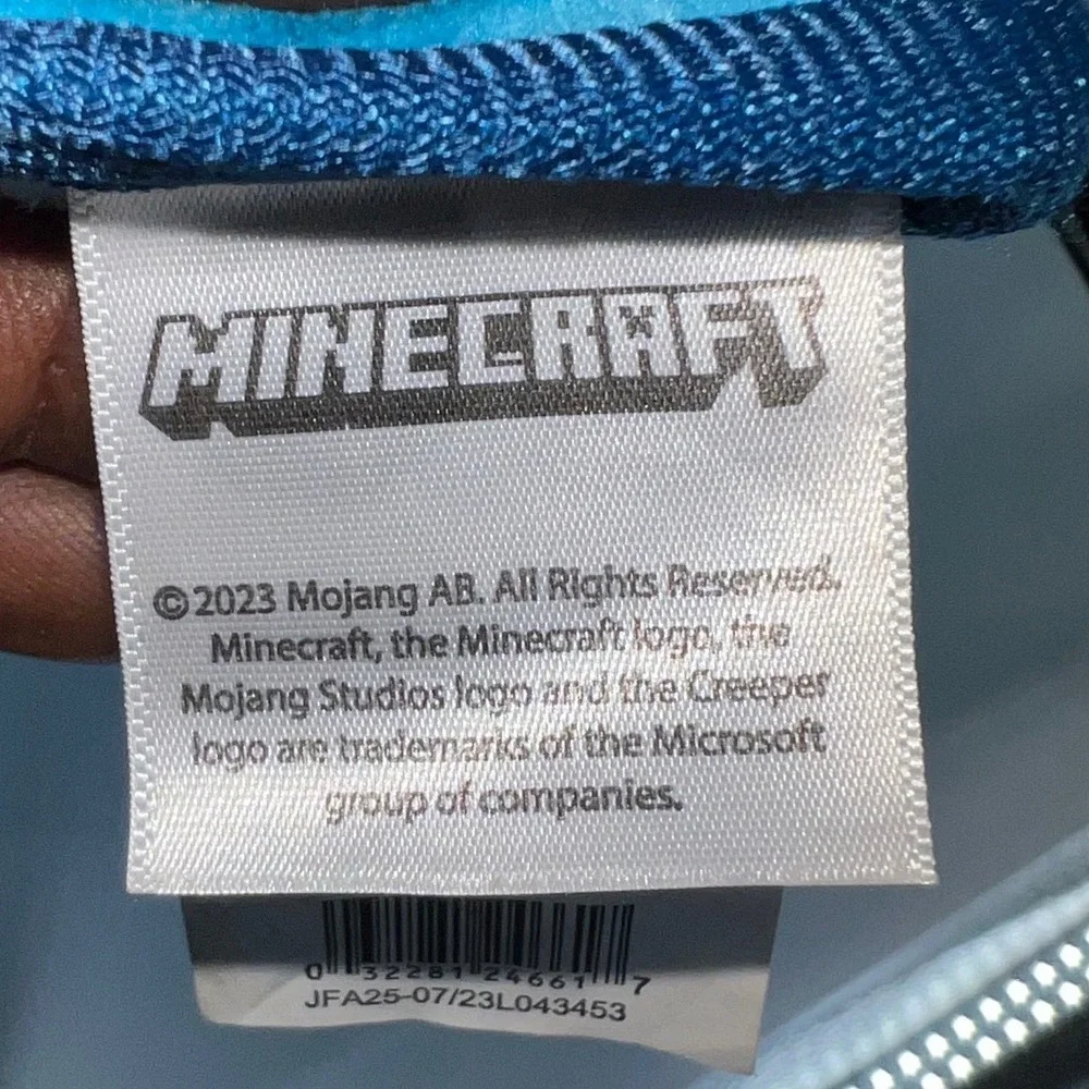 Minecraft Creeper Kids‎ Throw Blanket .Create, Explore, Survive. Blue,  Green